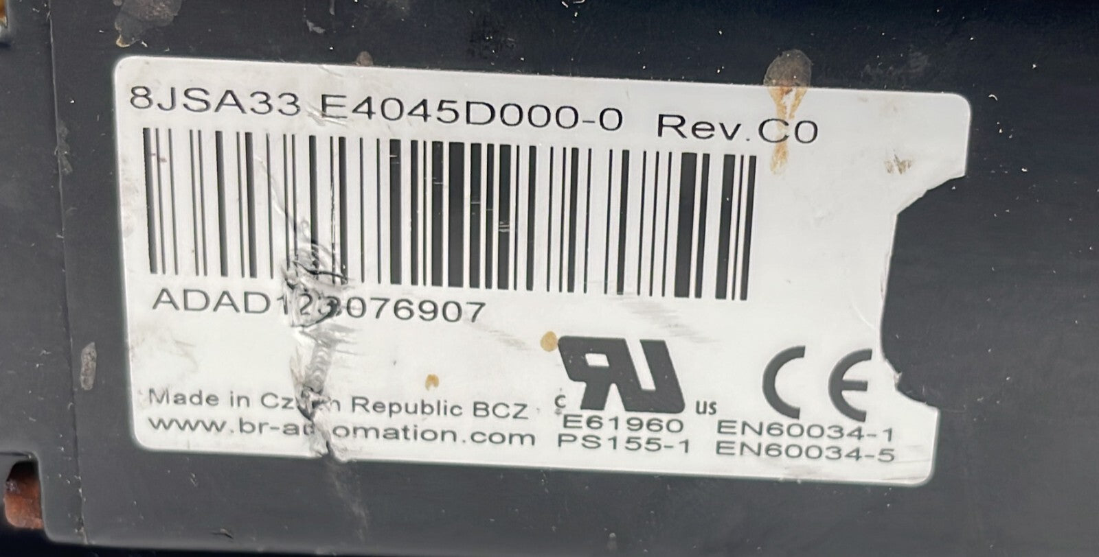 B&R Automation Servo Motor 8JSA33.E4045D000-0