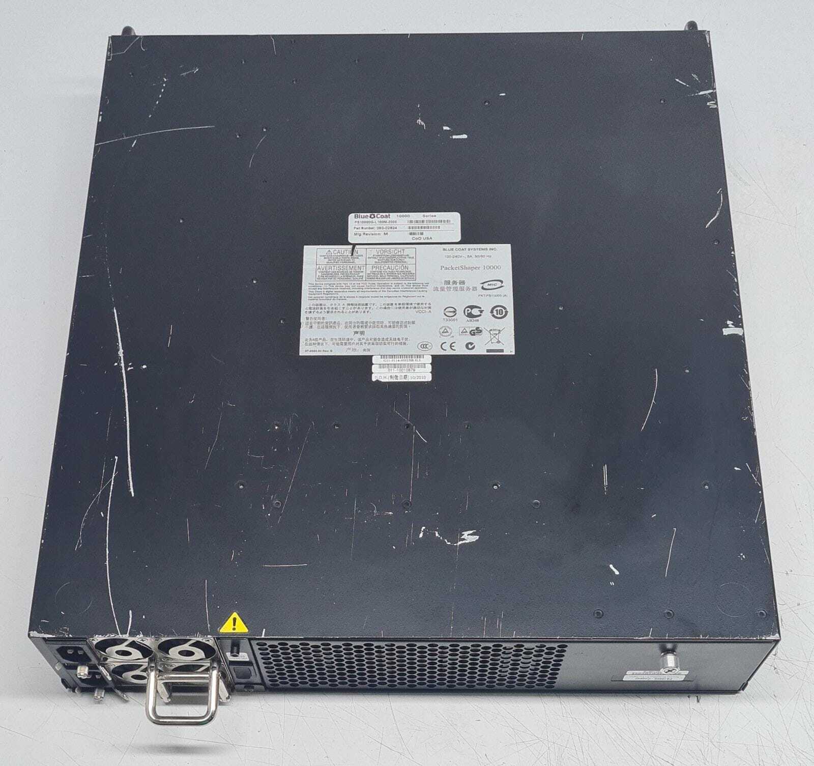 Blue Coat PacketShaper 10000 PS10000 Version 8.7.2 - FOR PARTS