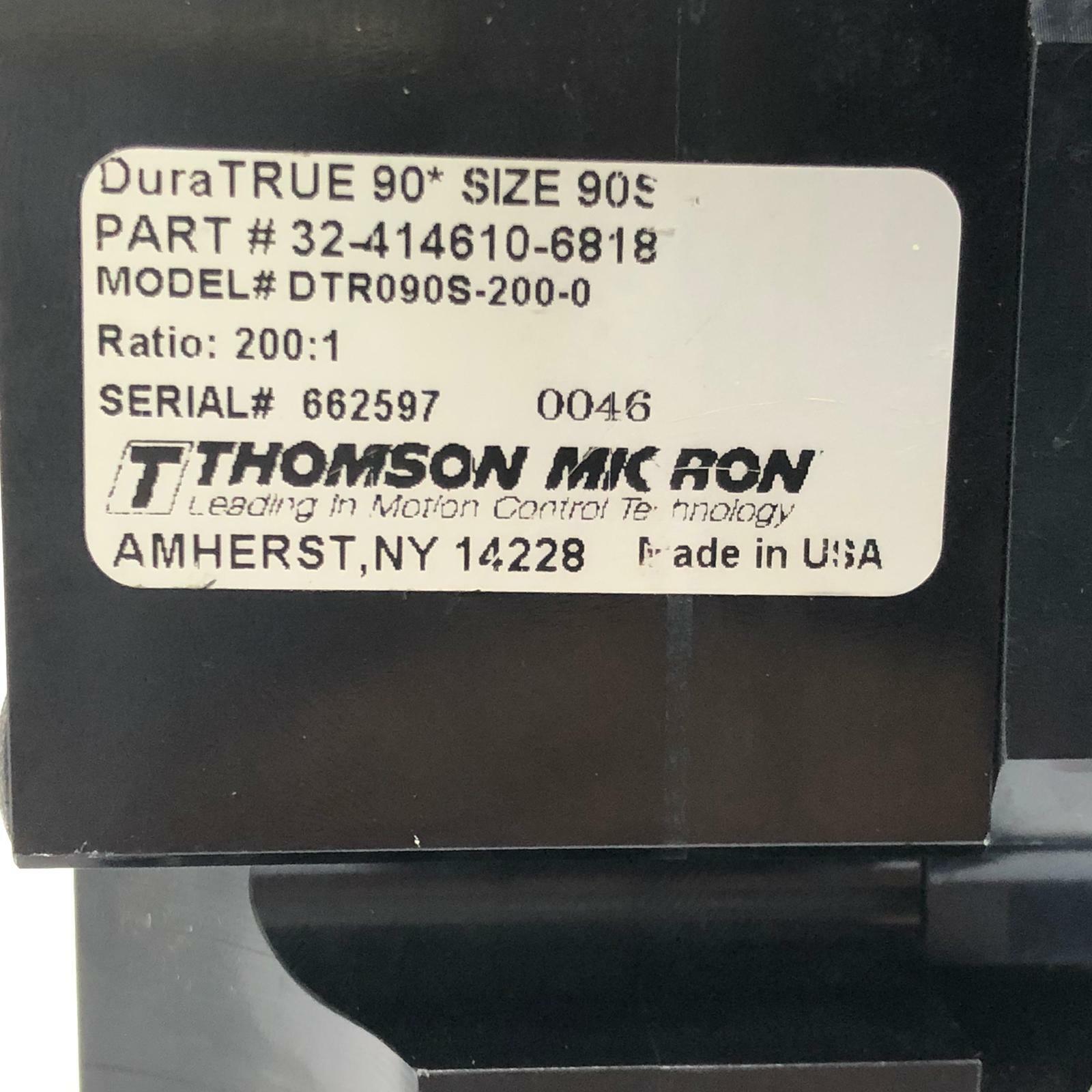 Thomson DTR090S-200-0 32-414610-6818 DuraTrue 90 Planetary Gearhead Ratio 200:1