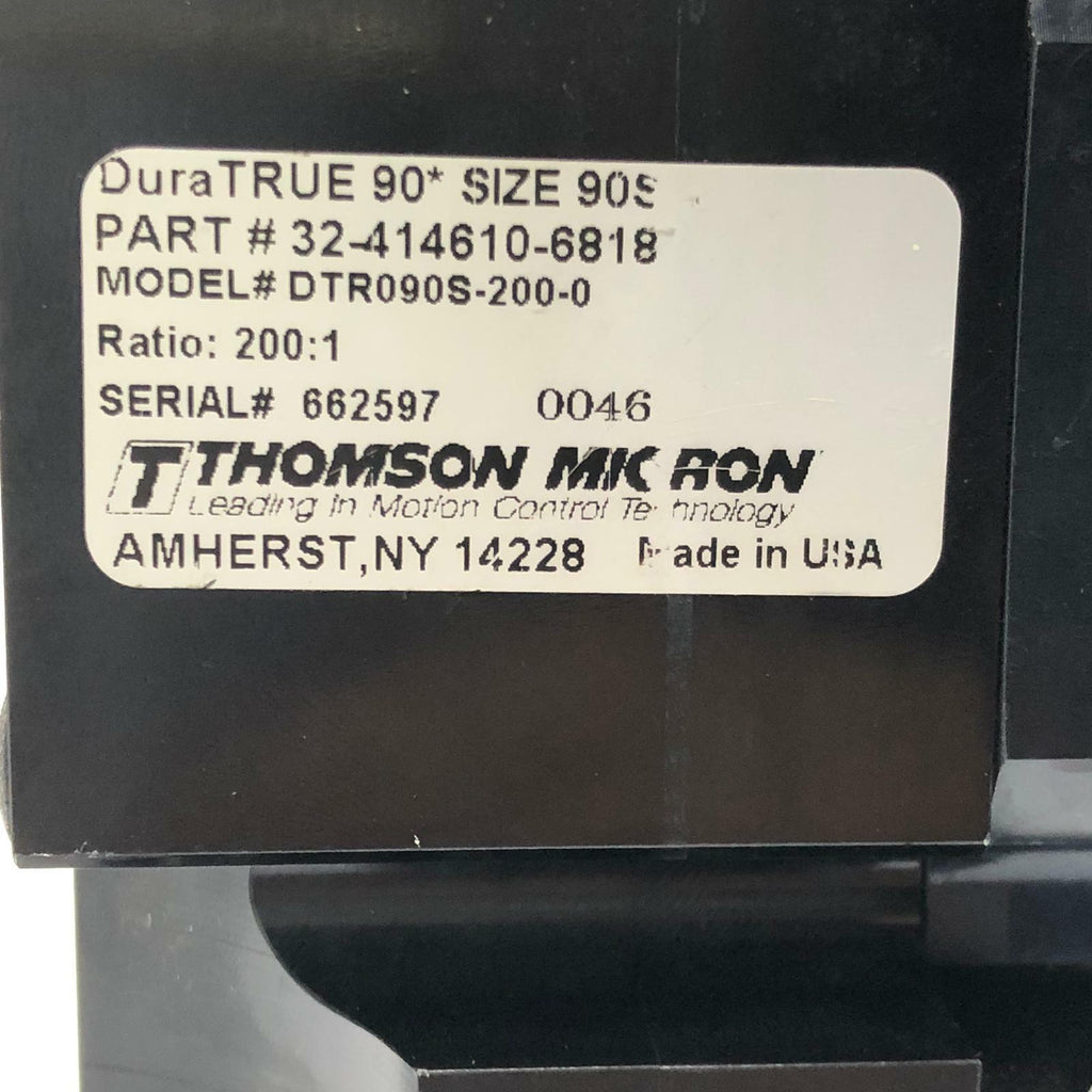 Thomson DTR090S-200-0 32-414610-6818 DuraTrue 90 Planetary Gearhead Ratio 200:1
