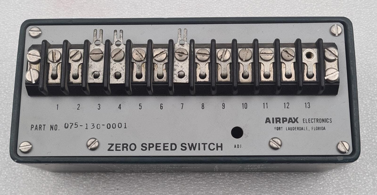 AIRPAX ELECTRONICS 075-130-0001 ZERO SPEED SWITCH