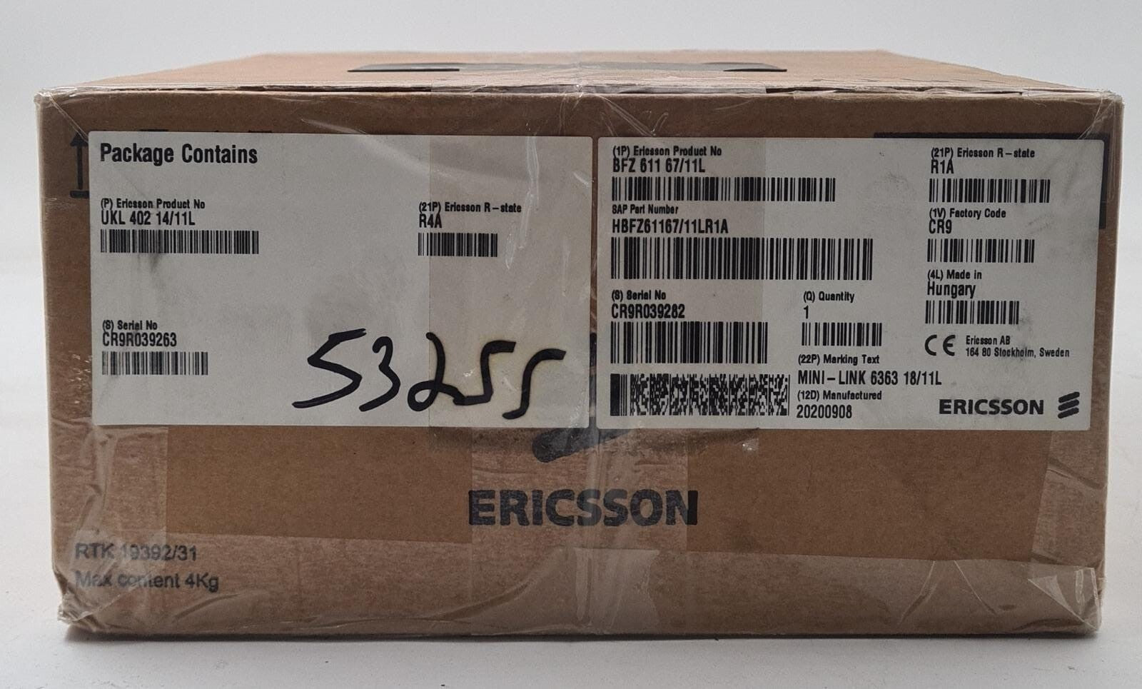 NEW - Ericsson UKL 402 14/11L R4A MINI-LINK 6363 18/11L BFZ 611 67/11L R1A