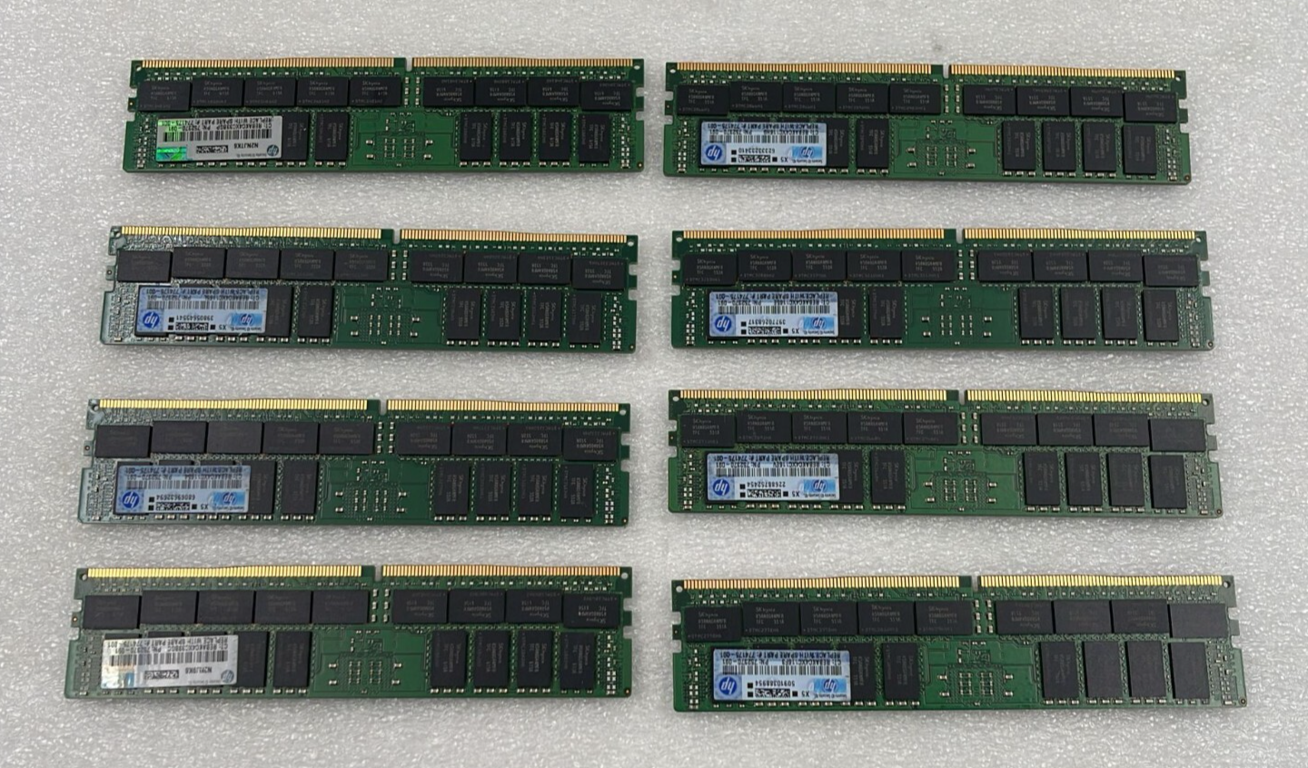 [LOT 8] SK Hynix 32GB ECC RAM modules arranged together