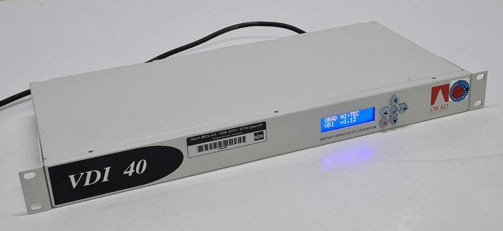 ORAD HI-TEC VDI-40 v1.12 HD/ SD Video Data Inserter