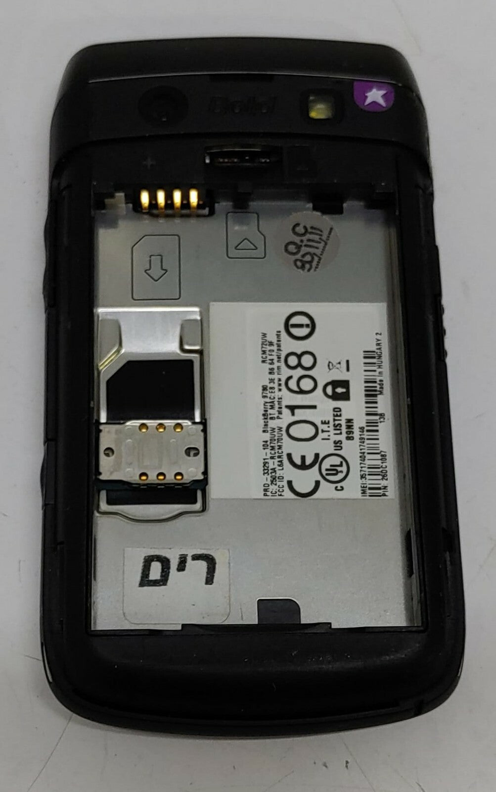 [LOT 4] BlackBerry Bold 9780 RCM72UW Black GSM 3G WiFi Qwerty Camera Smartphone