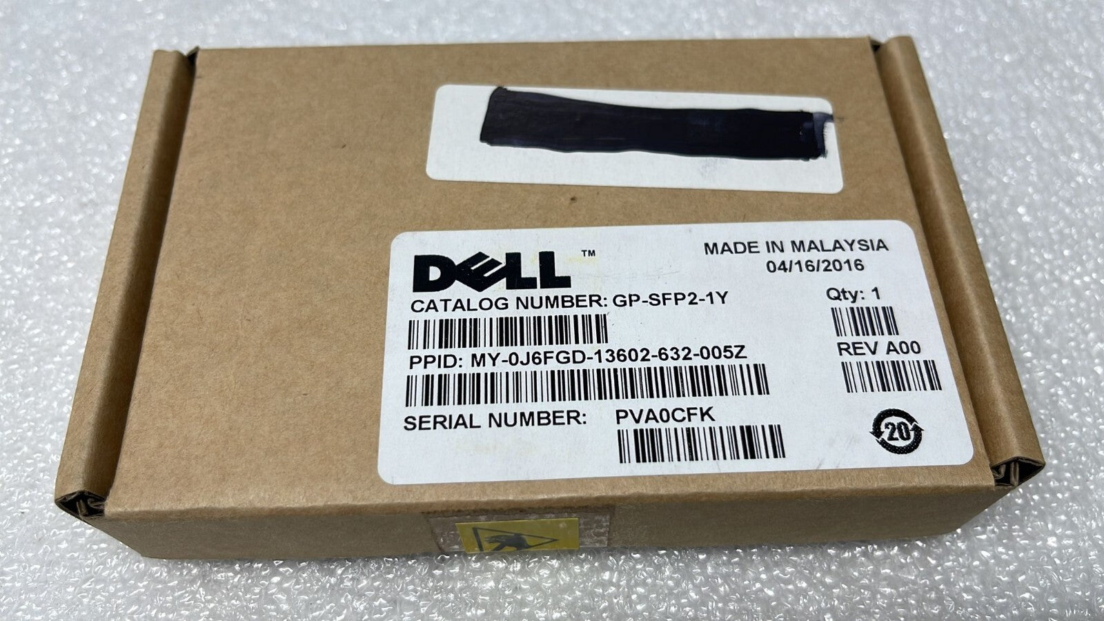 NEW SEALED - DELL TRANSCEIVER MY-0J6FGD-13602-632-005Z 1310nm GP-SFP2-1Y SFP+
