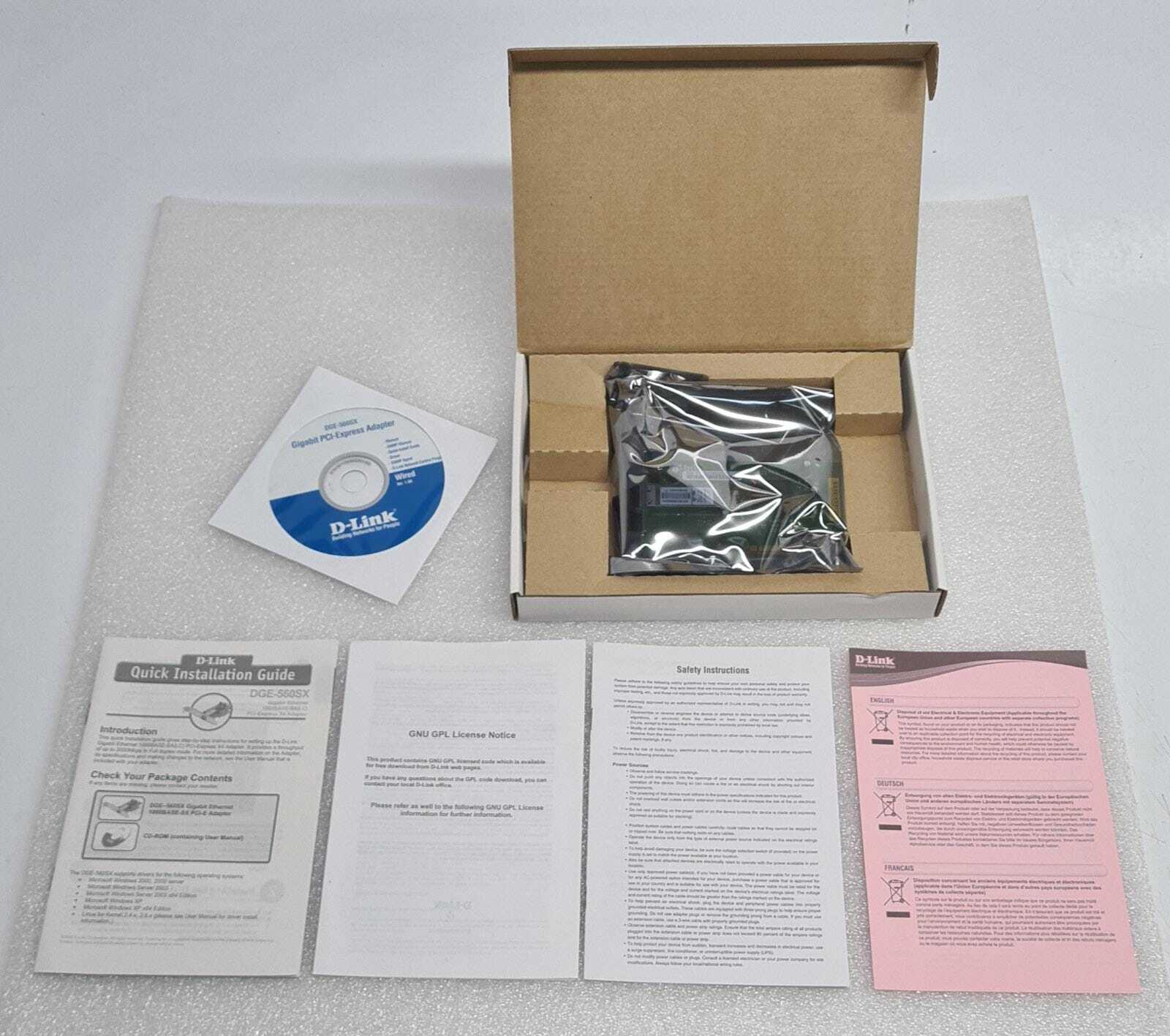 NEW - D-Link DGE-560SX 1000MBPS PCI‑Express Gigabit Fiber Desktop Adapter