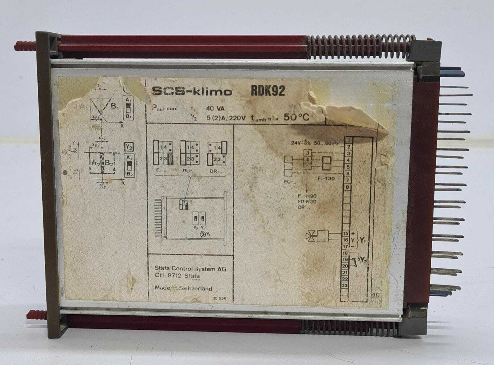 SCS-klimo Staefa Control System Control Board RDK92 - FOR PARTS