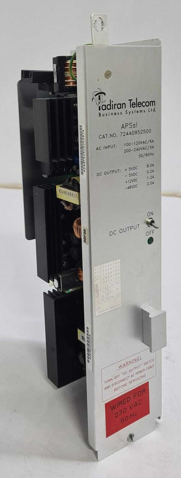 Mean Well MW Q-170AD Tadiran Coral APSsl 72440952500 Power Supply 230 VAC 50Hz