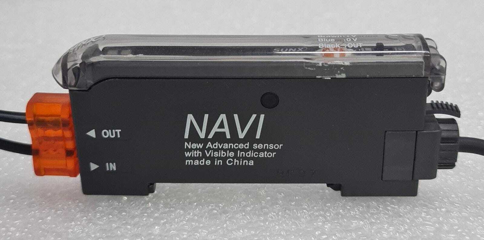 PANASONIC SUNX NAVI FX-411 Photoelectric Sensor W/ FD-W8 Fiber Optic