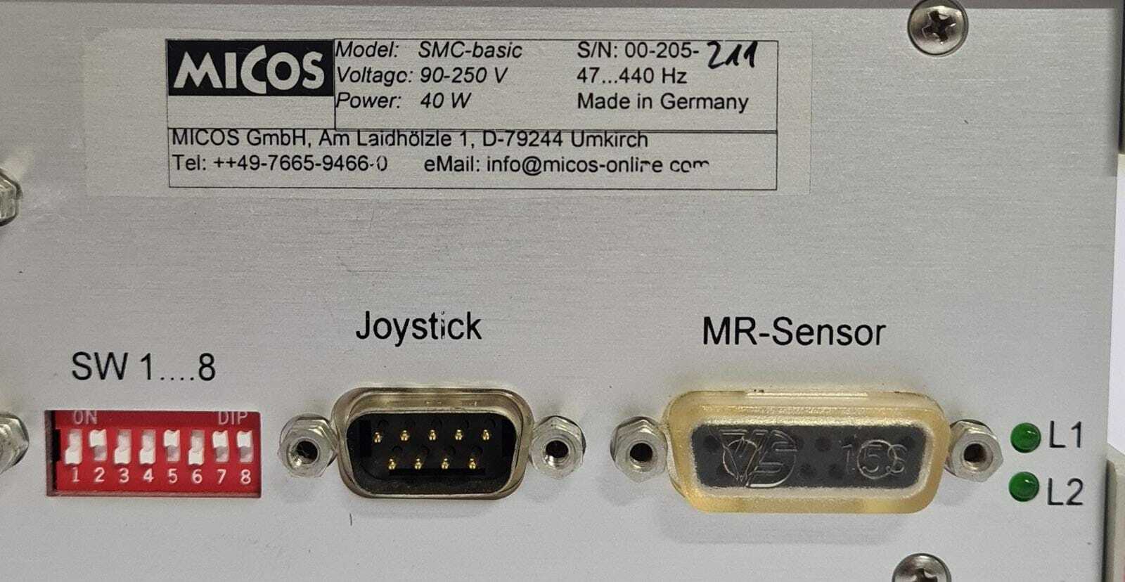 Micos SMC Basic High Resolution Positioning Controller X-Y Stage