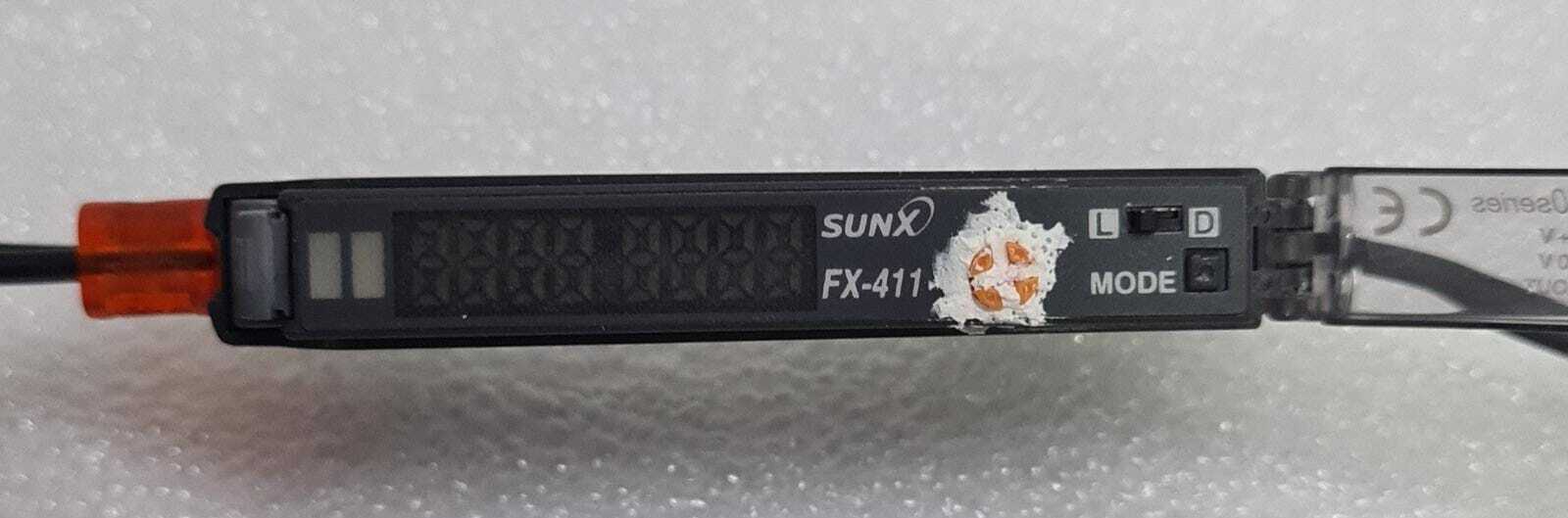 PANASONIC SUNX NAVI FX-411 Photoelectric Sensor W/ FD-W8 Fiber Optic