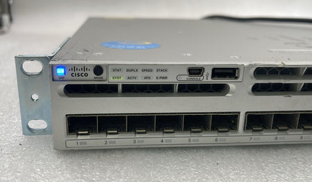 Cisco WS-C3850-24S-S rear power supply and fan ports view