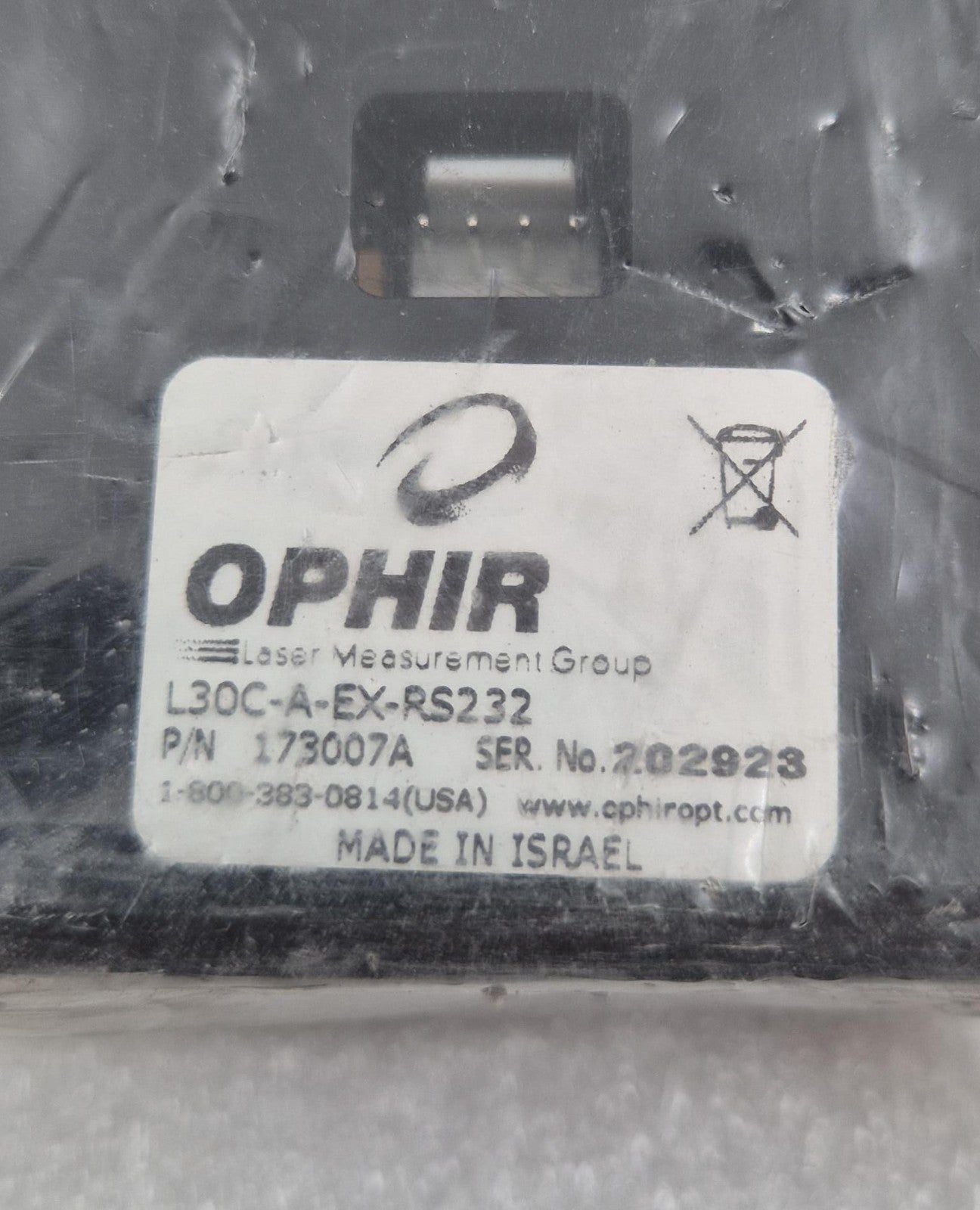 OPHIR L30C-A-EX-RS232 173007A Laser Power Sensor **AS-IS**