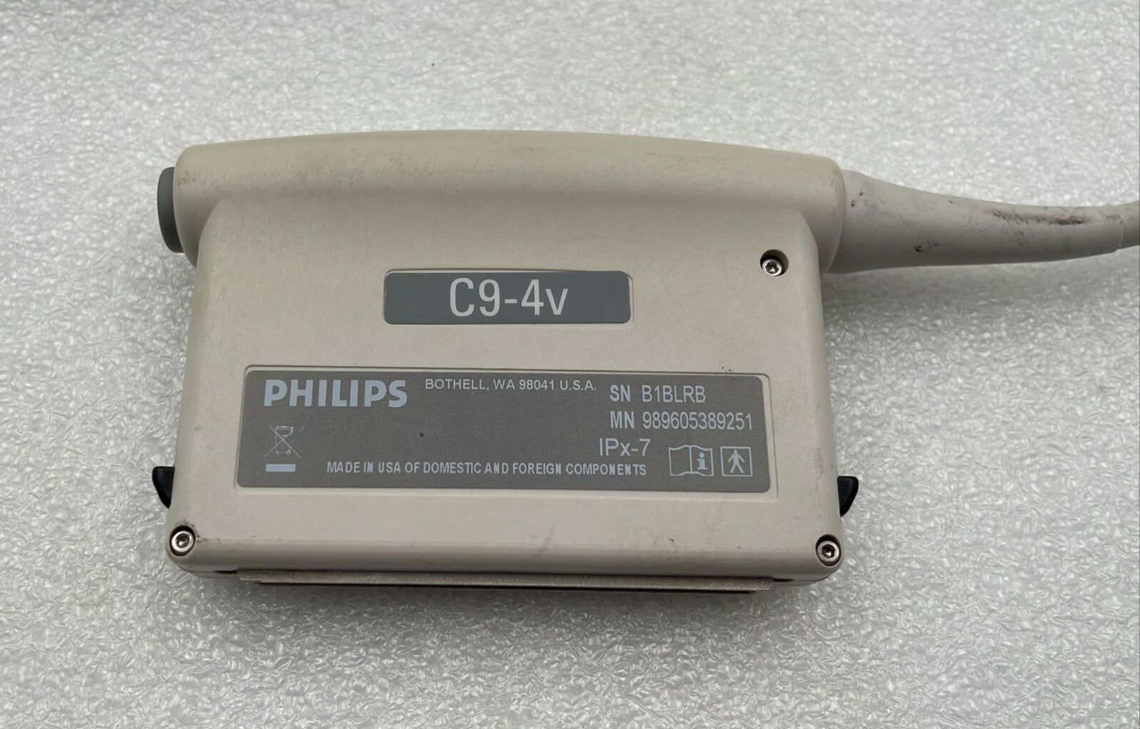 Philips C9-4v  ULTRASOUND Active Array Transducer Probe 453561400697