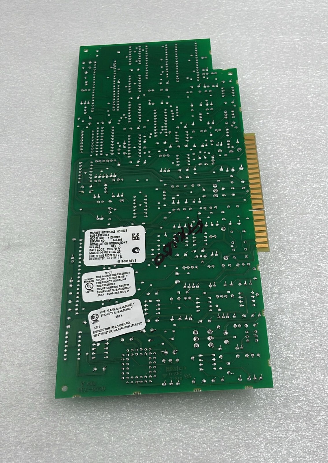 Simplex Mapnet SIMPLEX MAPNET II 0566-736 Fire Alarm Transceiver Board