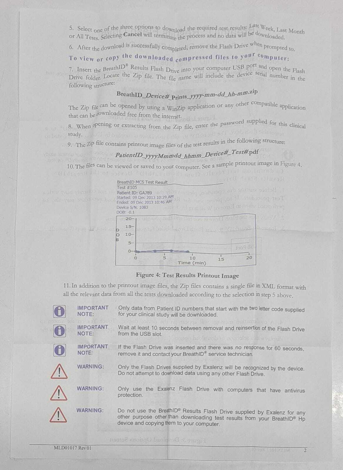 [LOT OF 4] BreathID Results Exalenz Flash Drive VS01072- EM V 3.1.2 IDN-6556-17