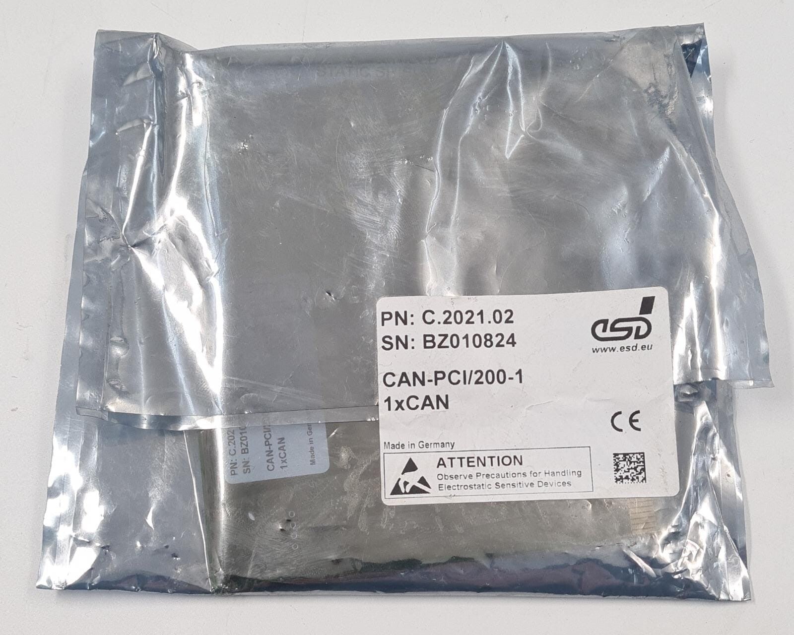 NEW - esd C.2021.02 CAN-PCI/200-1 1XCAN Bus Interface PCB Board