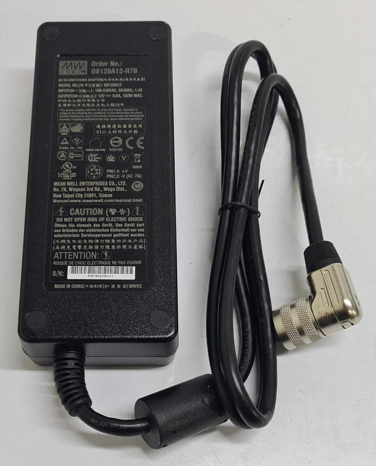 [LOT 2] NEW- Mean Well MW GS120A12-R7B 12V 8.5A 102W Desktop AC Adapter Power