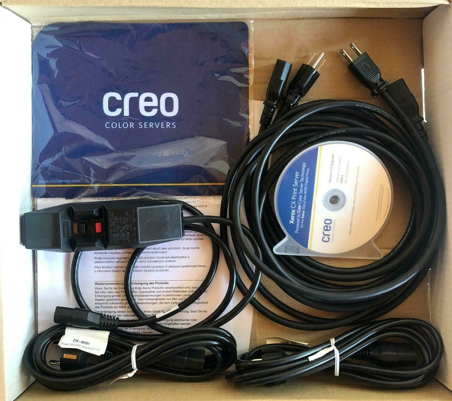 Creo Xerox CX DocuColor 8080 Test \ Reset Switch Dock 653-01813A-EN PrePress