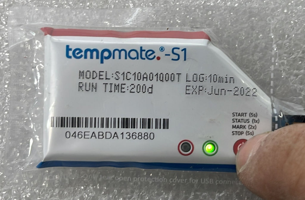 [LOT OF 6] TEMPMATE-S1 VER 3 MODEL S1C10A01000T Temperature Data logger