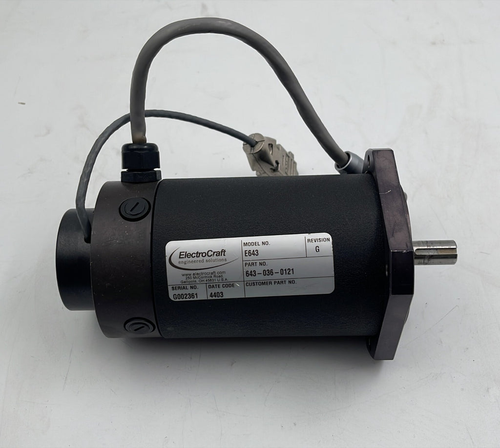 Reliance ElectroCraft E643 Servo motor 643-036-0121