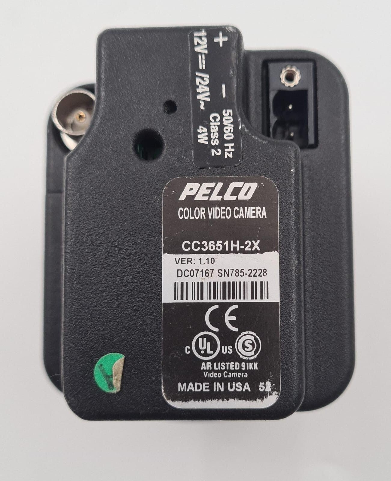 PELCO DSP Color CCD Camera Surveillance Video CC3651H-2X RER: 1.10