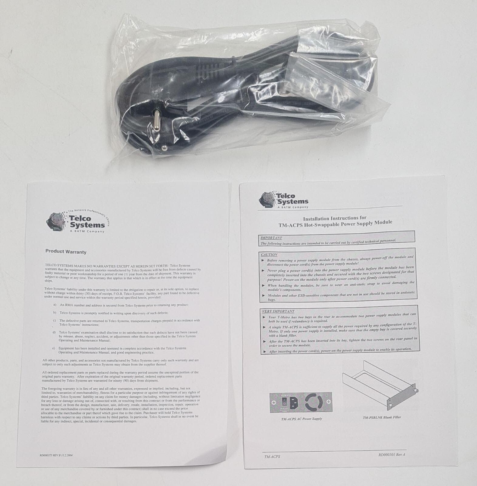 Telco TM-ACPS 110/220V AC Hot-Swappable Power Supply Module ASSY AS100900