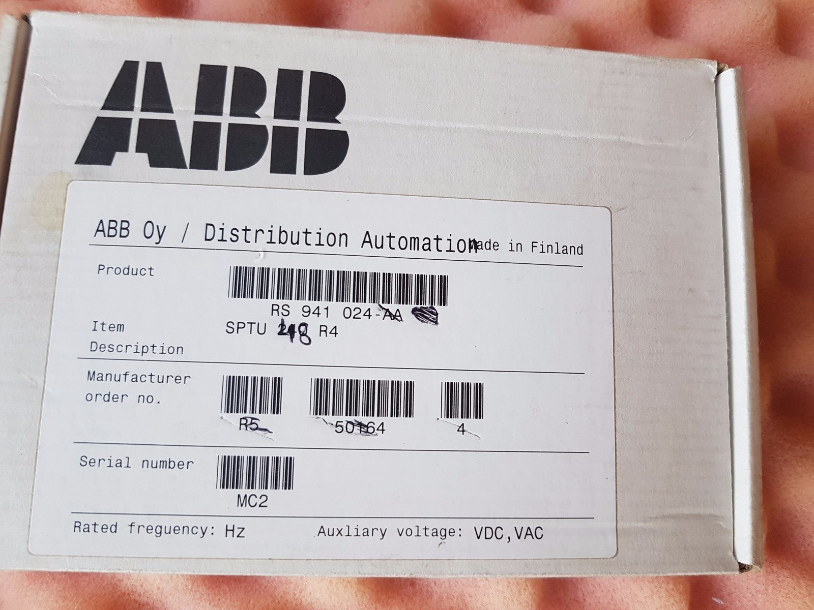 ABB SPTU 48 R4 Distribution Automation Oy 503338 RS 024-A Relay Control Board
