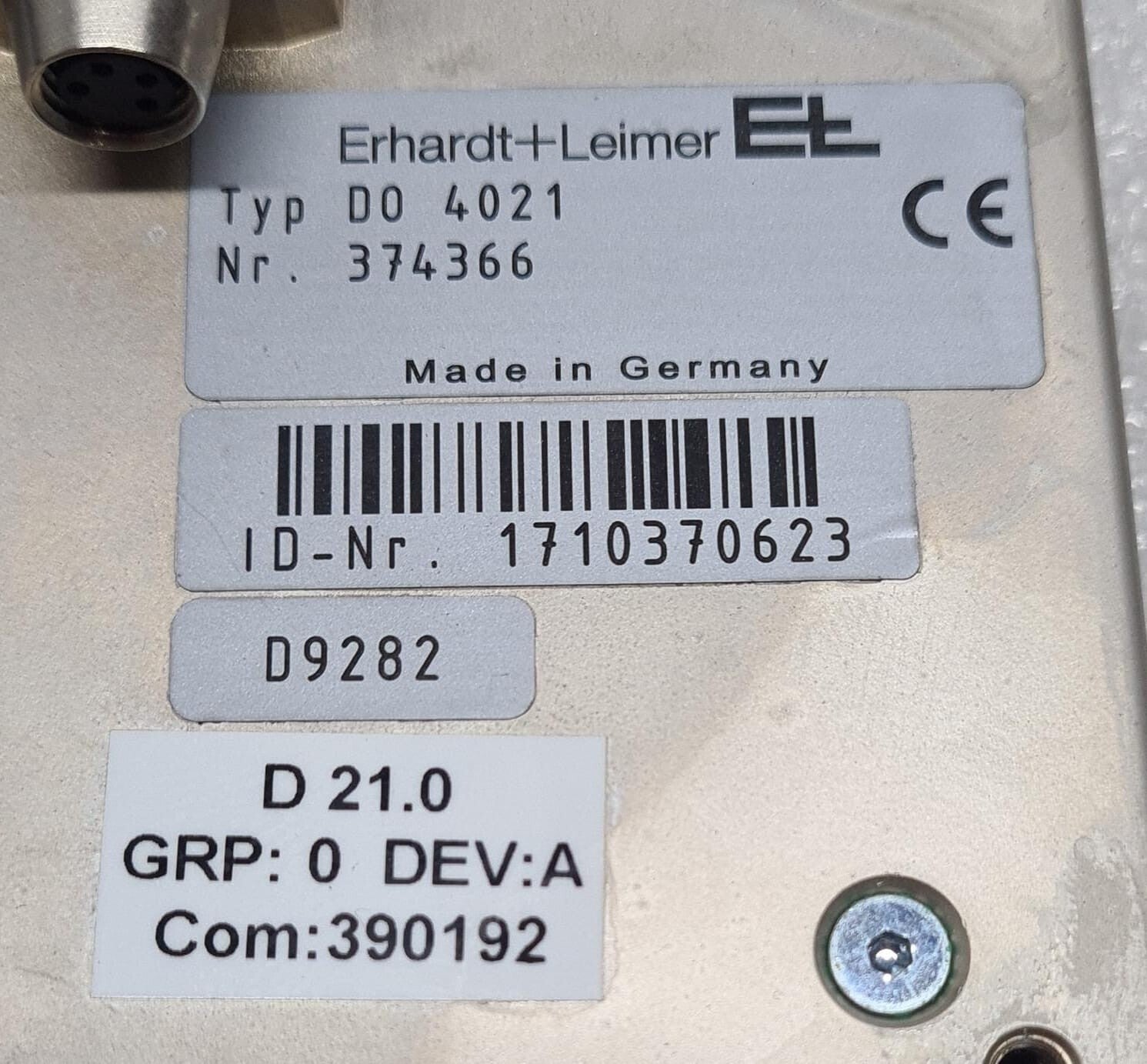 Erhardt+Leimer D0 4021 374366 Digital Display Material Guide System Rectifier