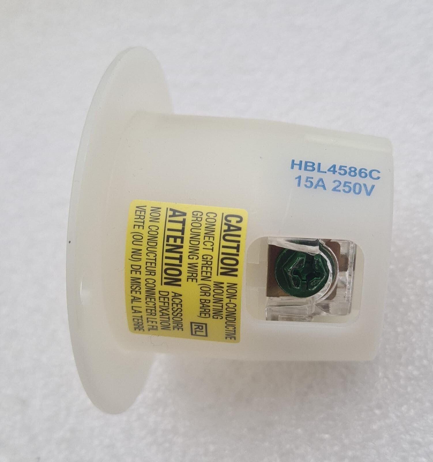 [LOT 14] NEW - HUBBELL HBL4586C 15A 250V 2-Pole 3-Wire Flanged Inlet Twist Lock