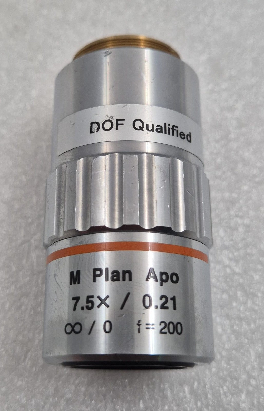 Mitutoyo M Plan Apo 7.5X/0.21 ∞/0 f=200 Microscope Objective Lens