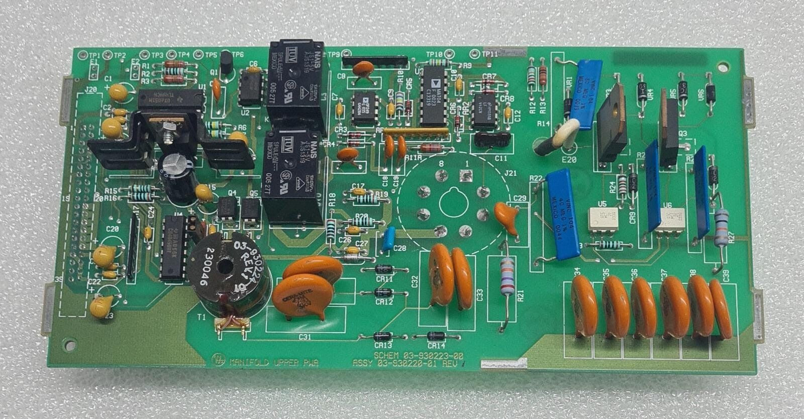 Varian Saturn GCMS 2000 Manifold Upper PWA SCHEM 03-930223-00 03-930220-01 Board