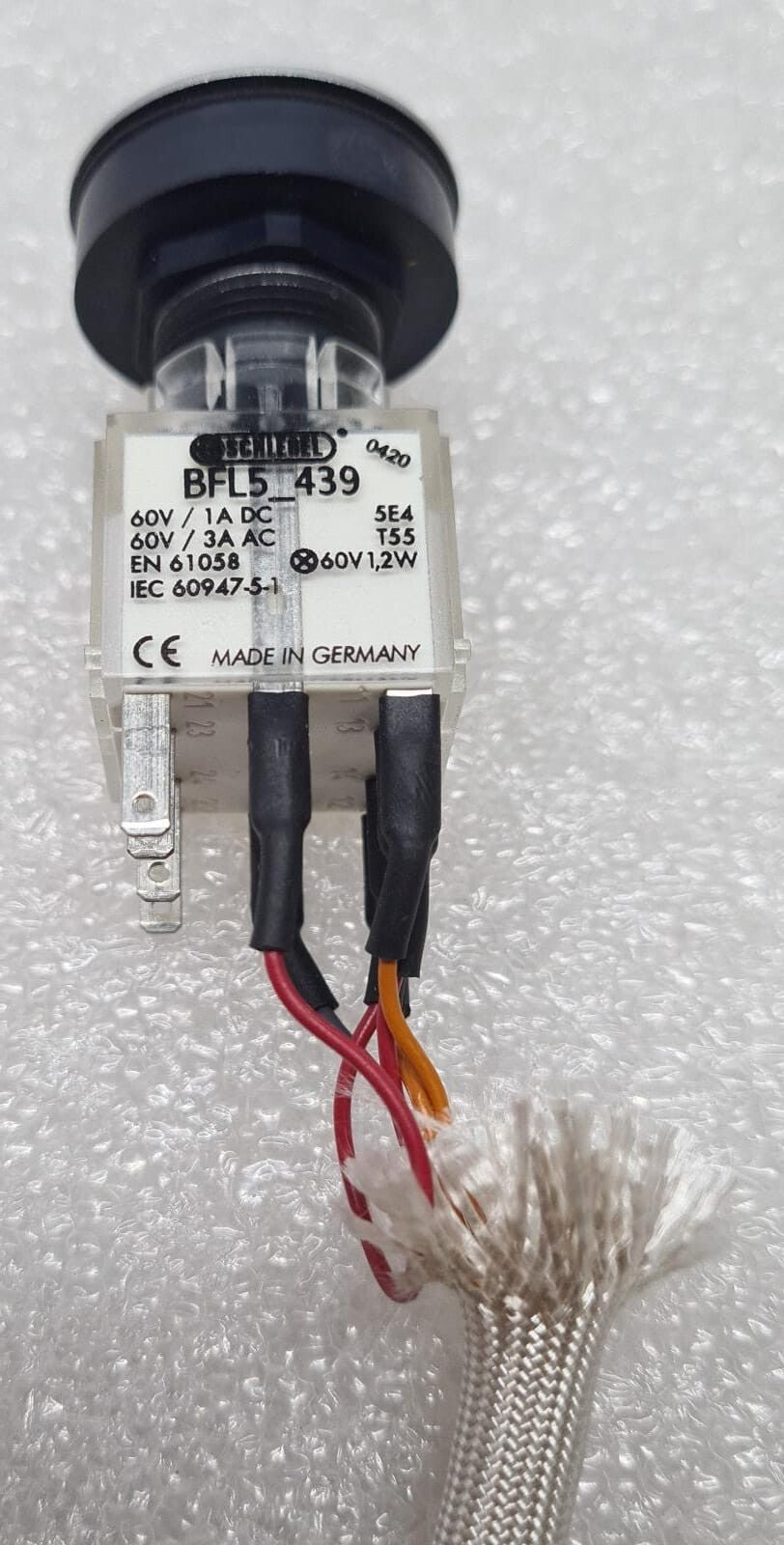 SCHLEGEL BFL5_439 EN 61058 IEC 60947-5-1 T55 5E4 60V Push Button Switch Contact