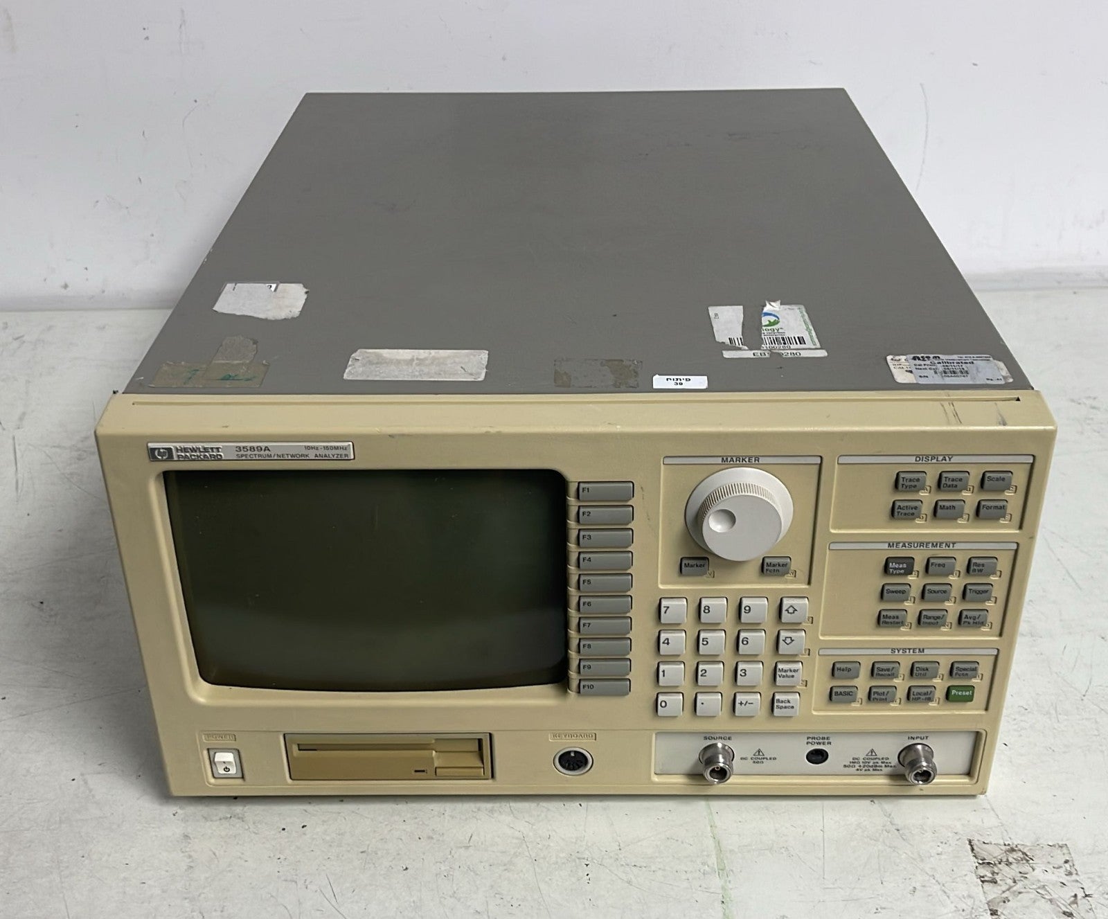 HP 3589A spectrum and network analyzer 10Hz to 150MHz for RF measurement and signal analysis