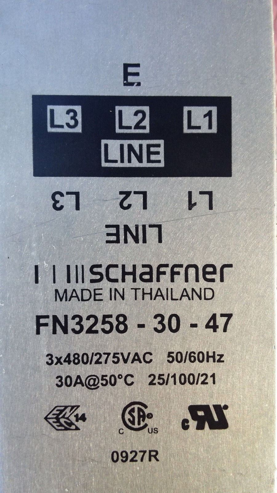 Schaffner FN3258-30-47 Line Filter 3 Phase Strip Terminal Block Connections