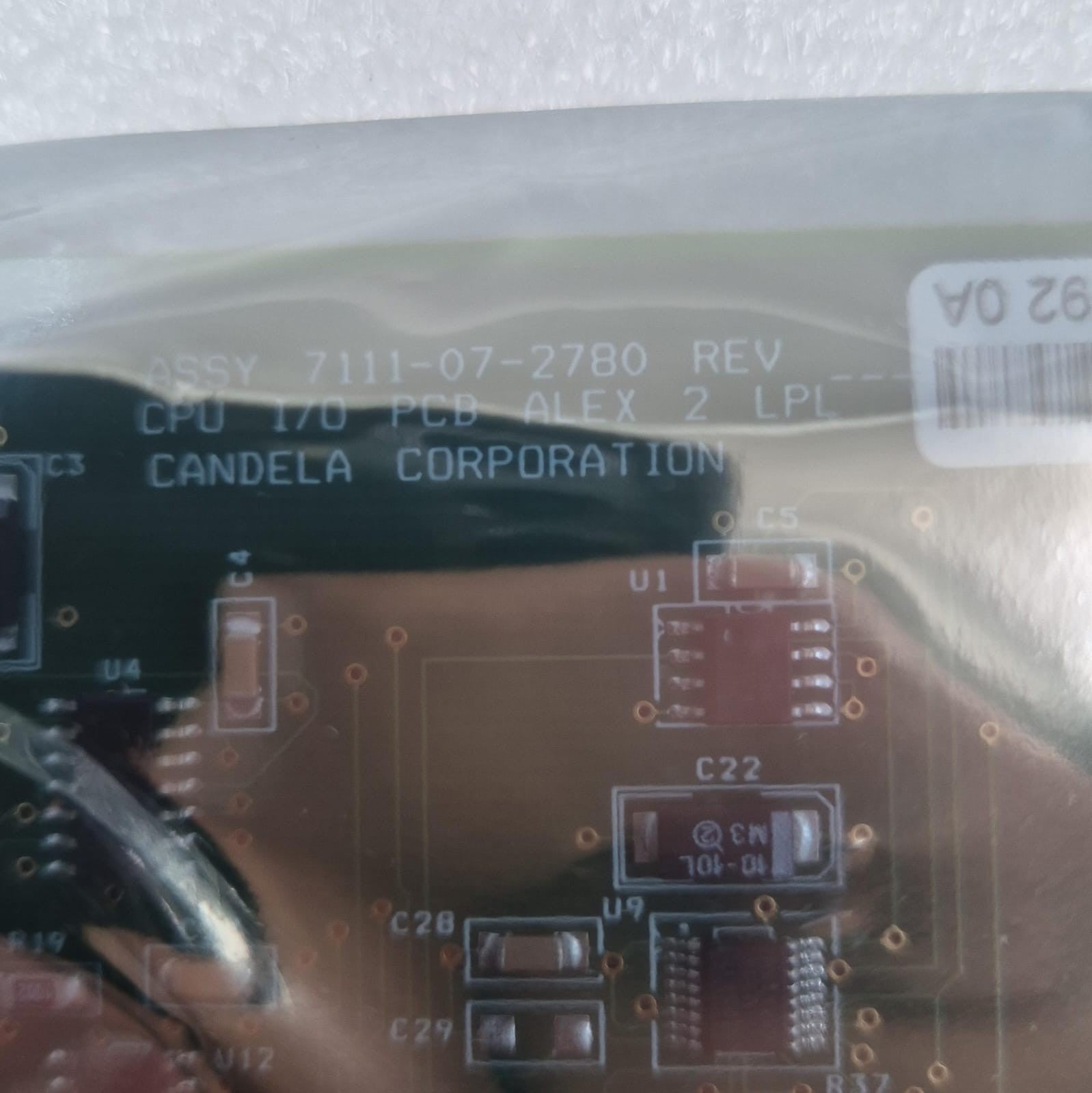 Syneron CANDELA 7122-07-1192 ASSY 7111-07-2780 CPU I/O PCB ALEX 2 LPL Board *NEW