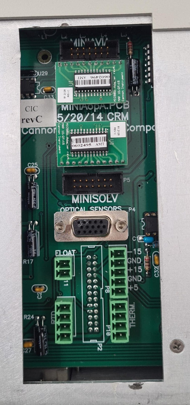 Cannon control module internal circuit board close-up