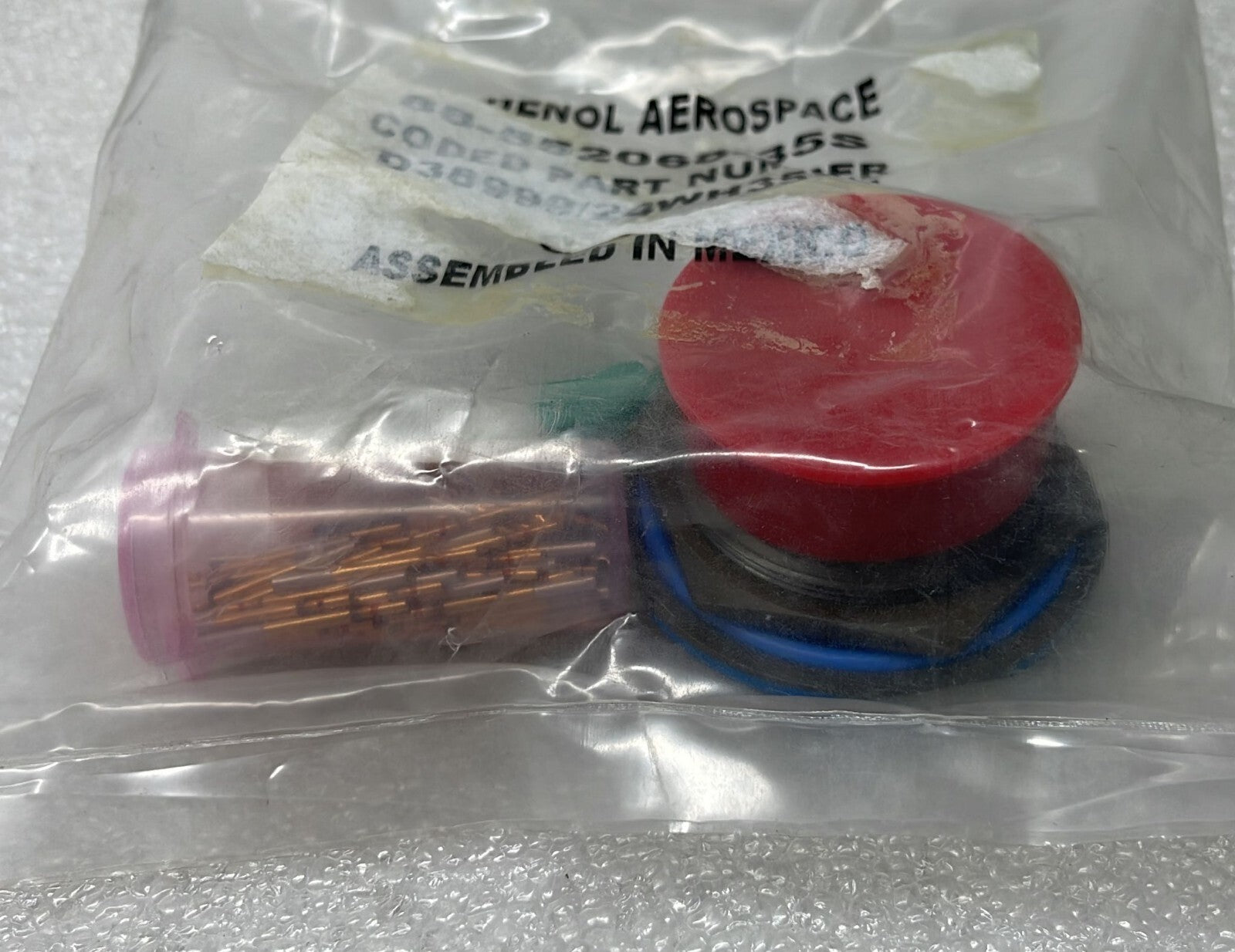 [LOT OF 4] NEW - AMPHENOL D38999/24WH35SN Circular MIL Spec Connector