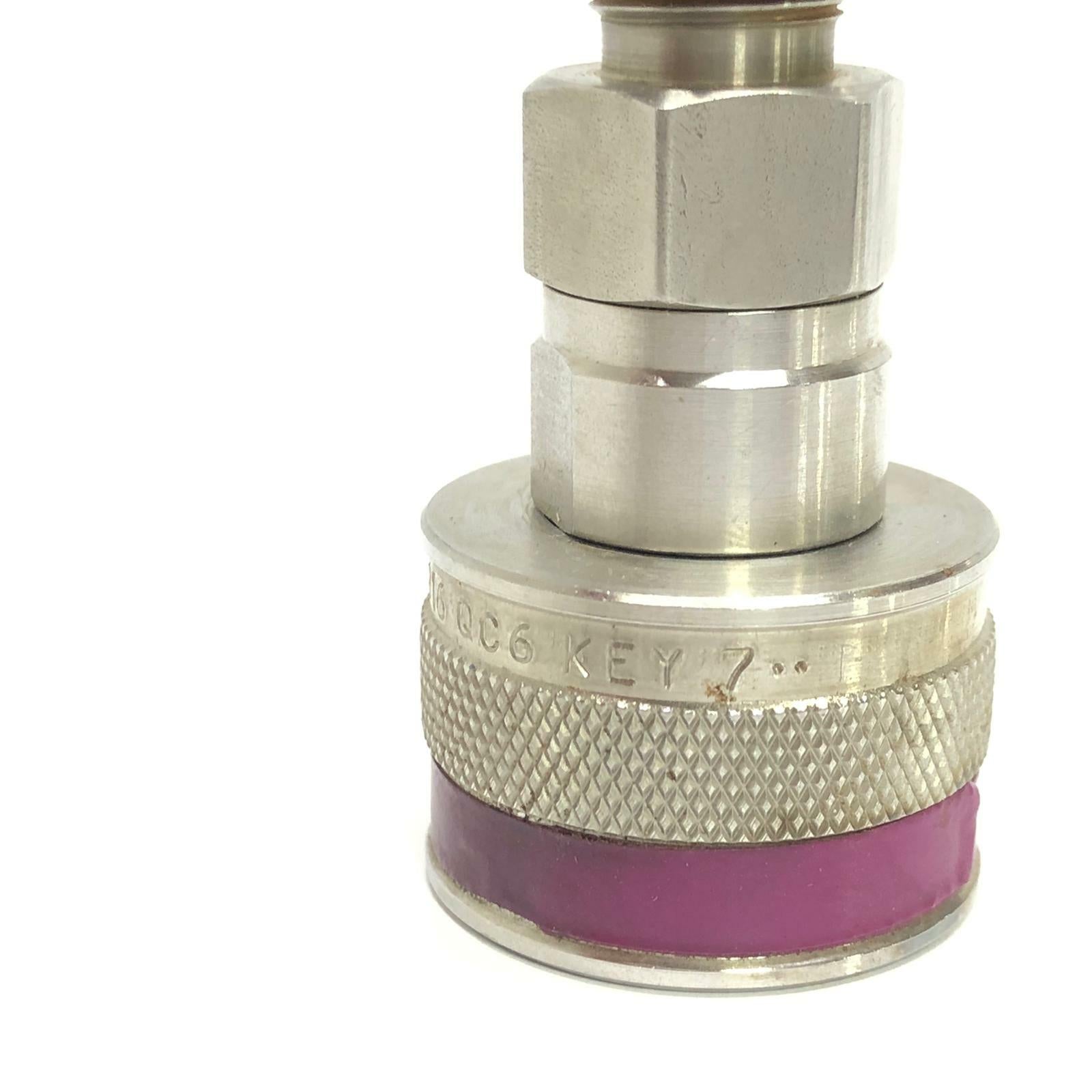 [LOT OF 8] Swagelok Qc6 Key 7 Ss 316 Quick Connect Stem Fitting