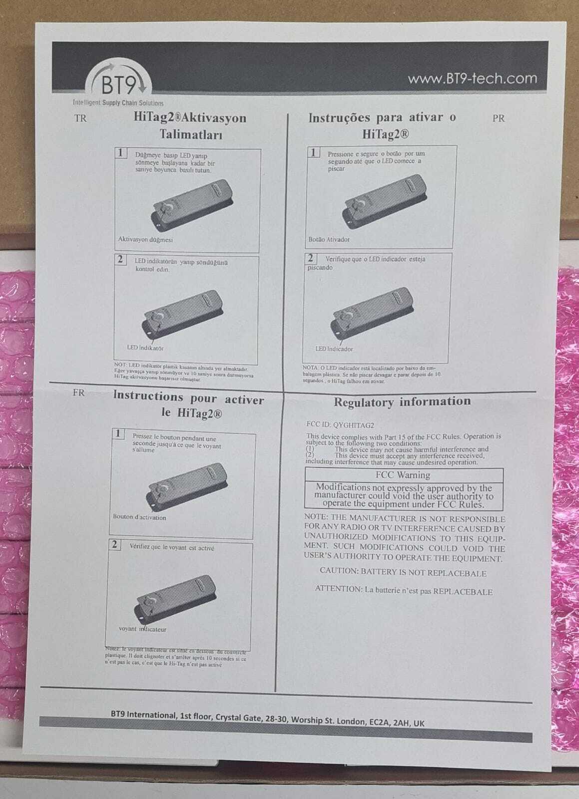 [LOT OF 30] NEW- Xsense BT9 HiTag2 FM-SI TH22-T0-L4-S1 Temperature Humidity Log