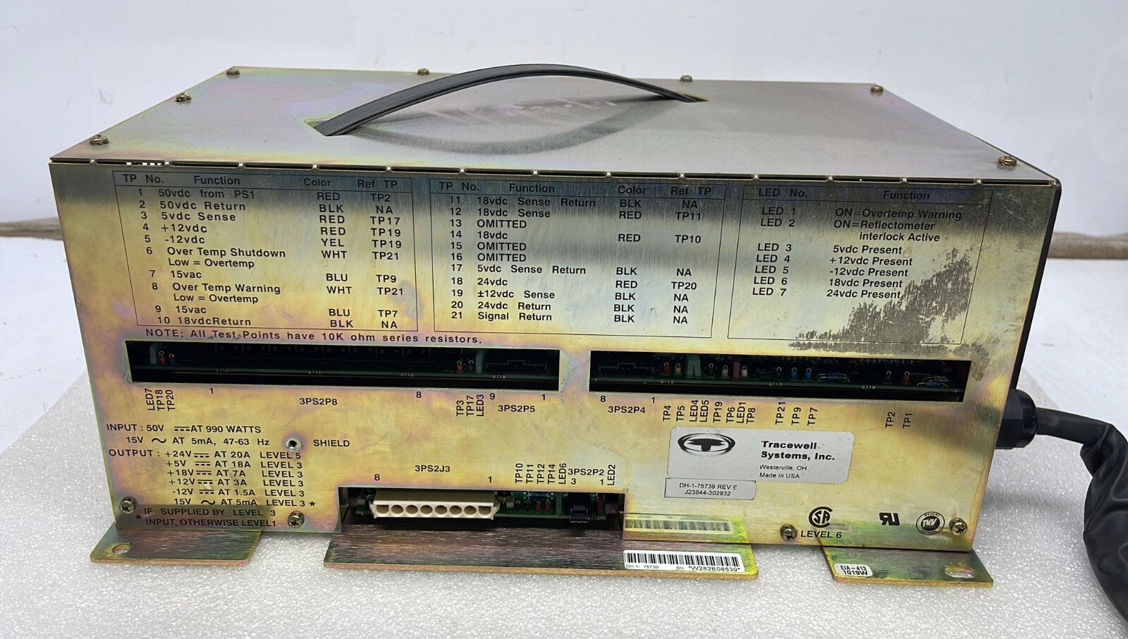 Tracewell Electronics Systems DH-1-75739 Power supply J23844-302932