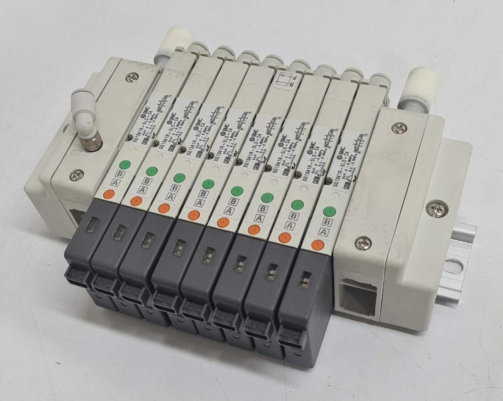 [LOT OF 8] SMC solenoid valve Bank SQ1341R-5LO-C4