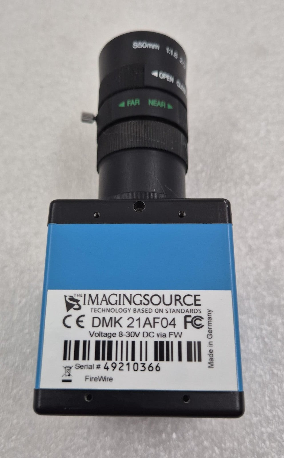 IMAGINGSOURCE DMK 21AF04 Monochrome Industrial Camera CCTV W/ S50mm 1:1.8 2/3"