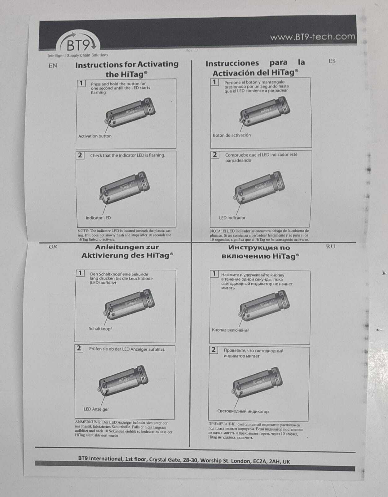 [LOT OF 50] NEW - Xsense BT9 HiTag2 L-F SI T20-T2-L4-S1 Temperature and Humidity