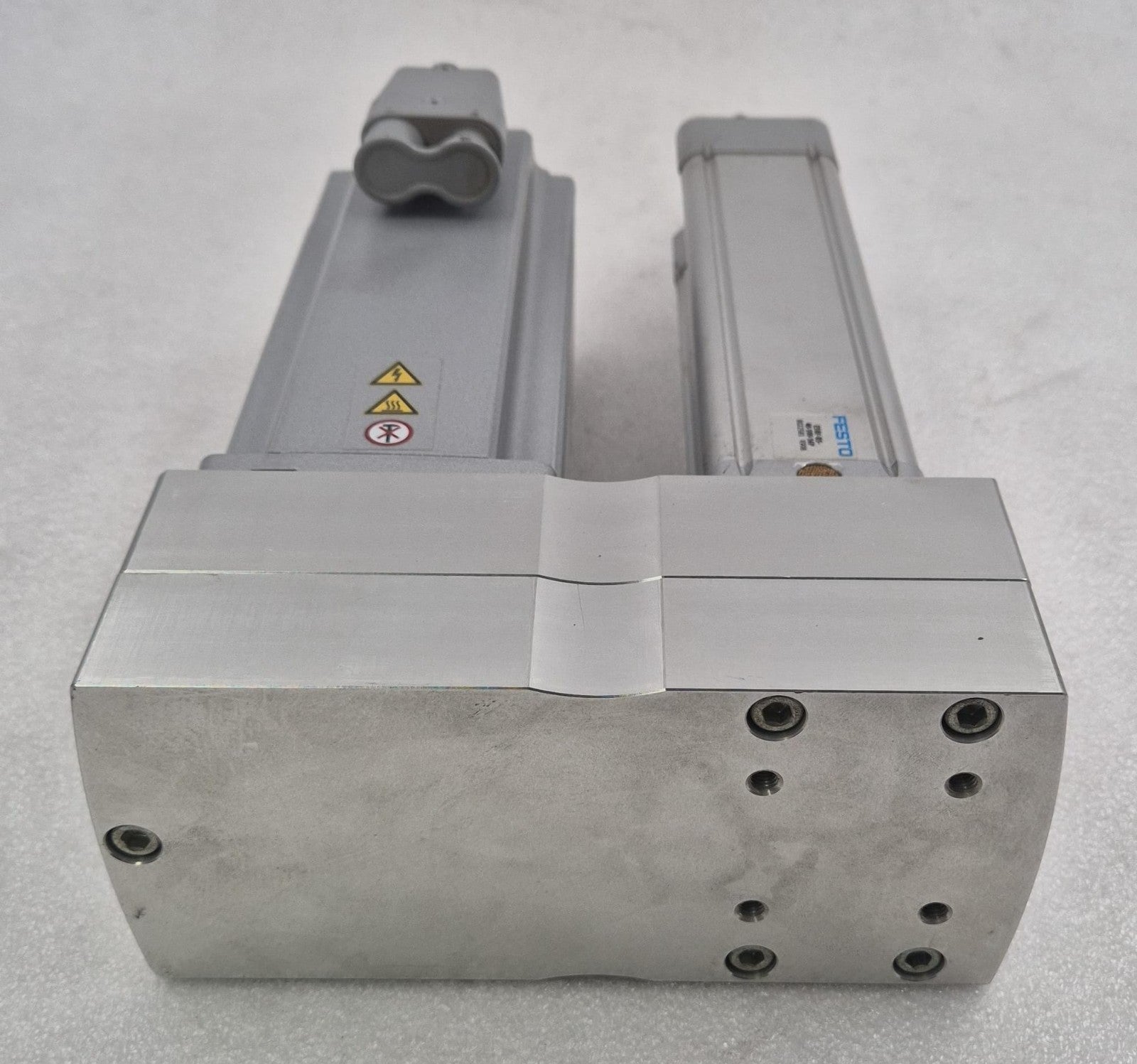 Festo electric cylinder mounting base bottom view