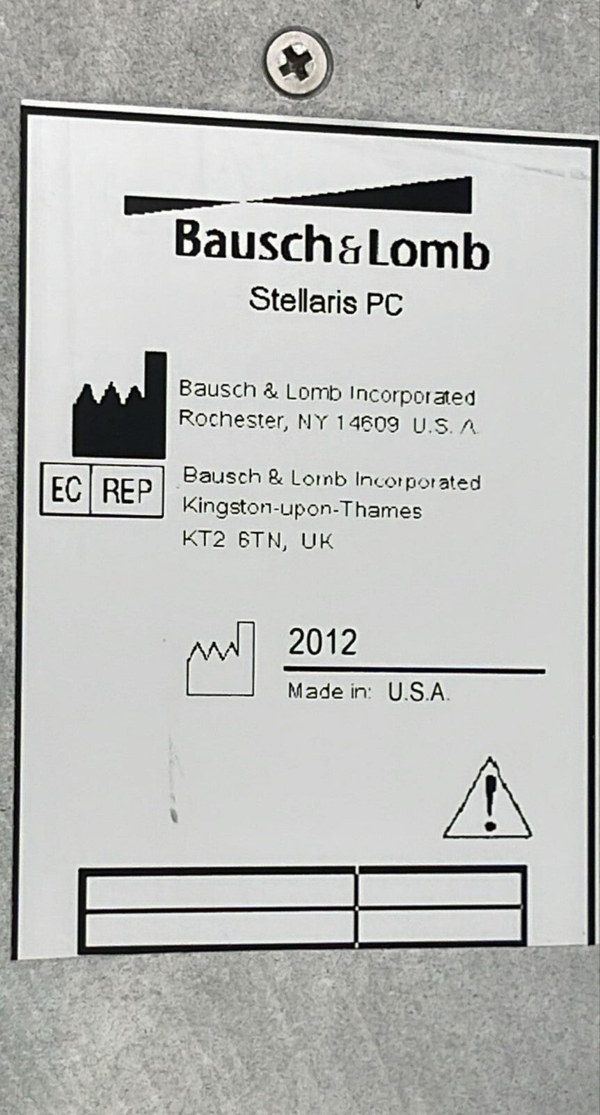 Bausch & Lomb Stellaris PC REF BL2270 **AS IS