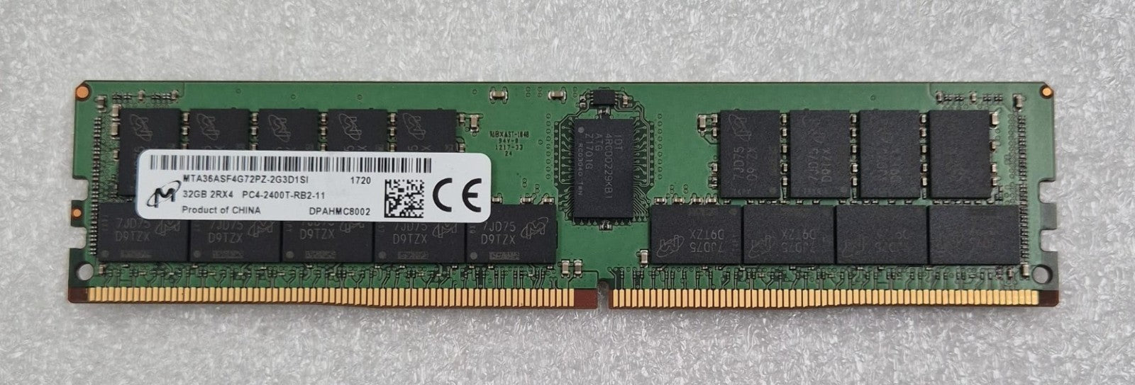 [LOT 4 PCS] MICRON 32GB 2RX4 PC4-2400T MTA36ASF4G72PZ-2G3D1SI Memory RAM -HPE