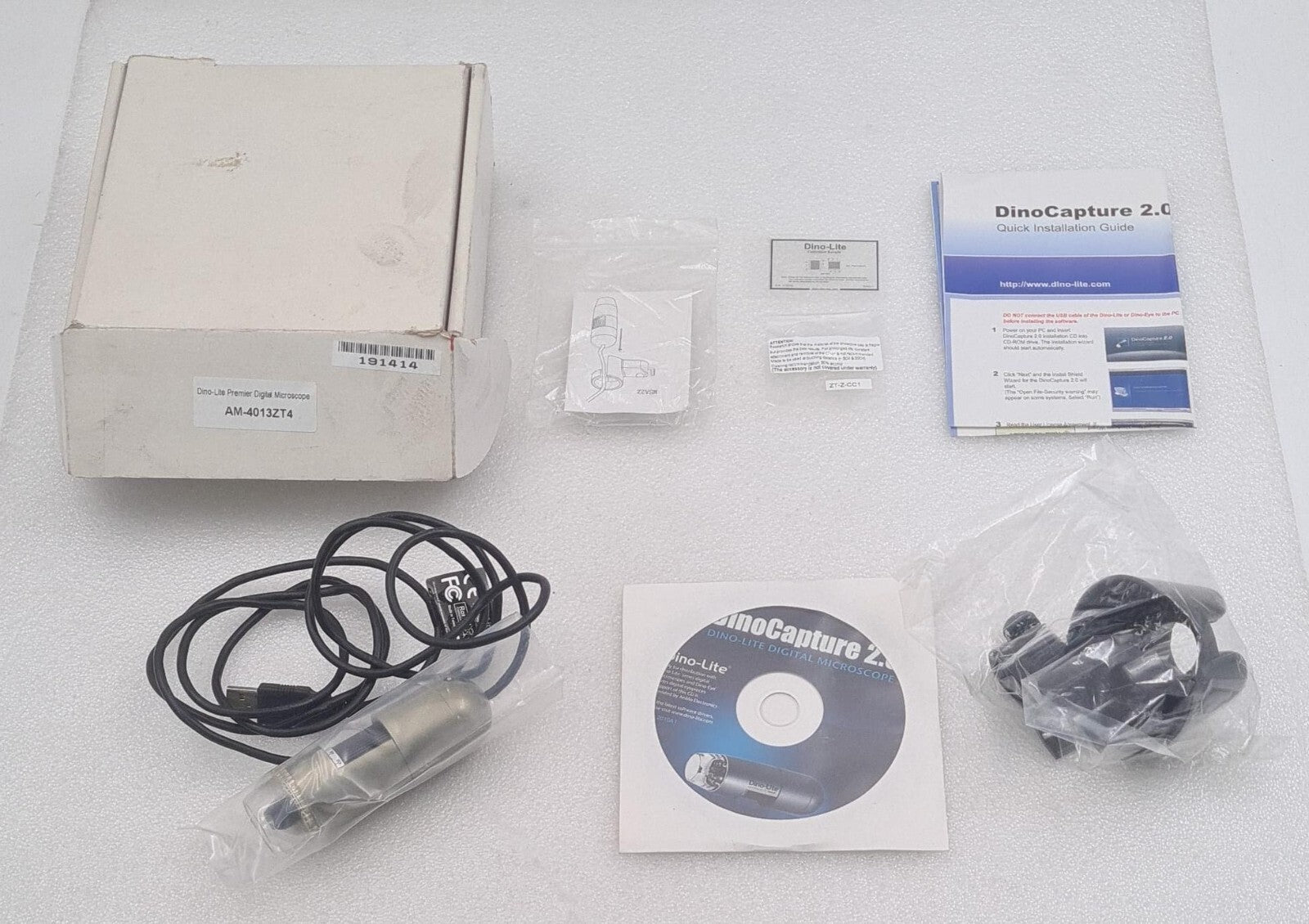 Dino-Lite Premier Digital Microscope AM-4013ZT4 USB Digital Interface *NEW KIT*