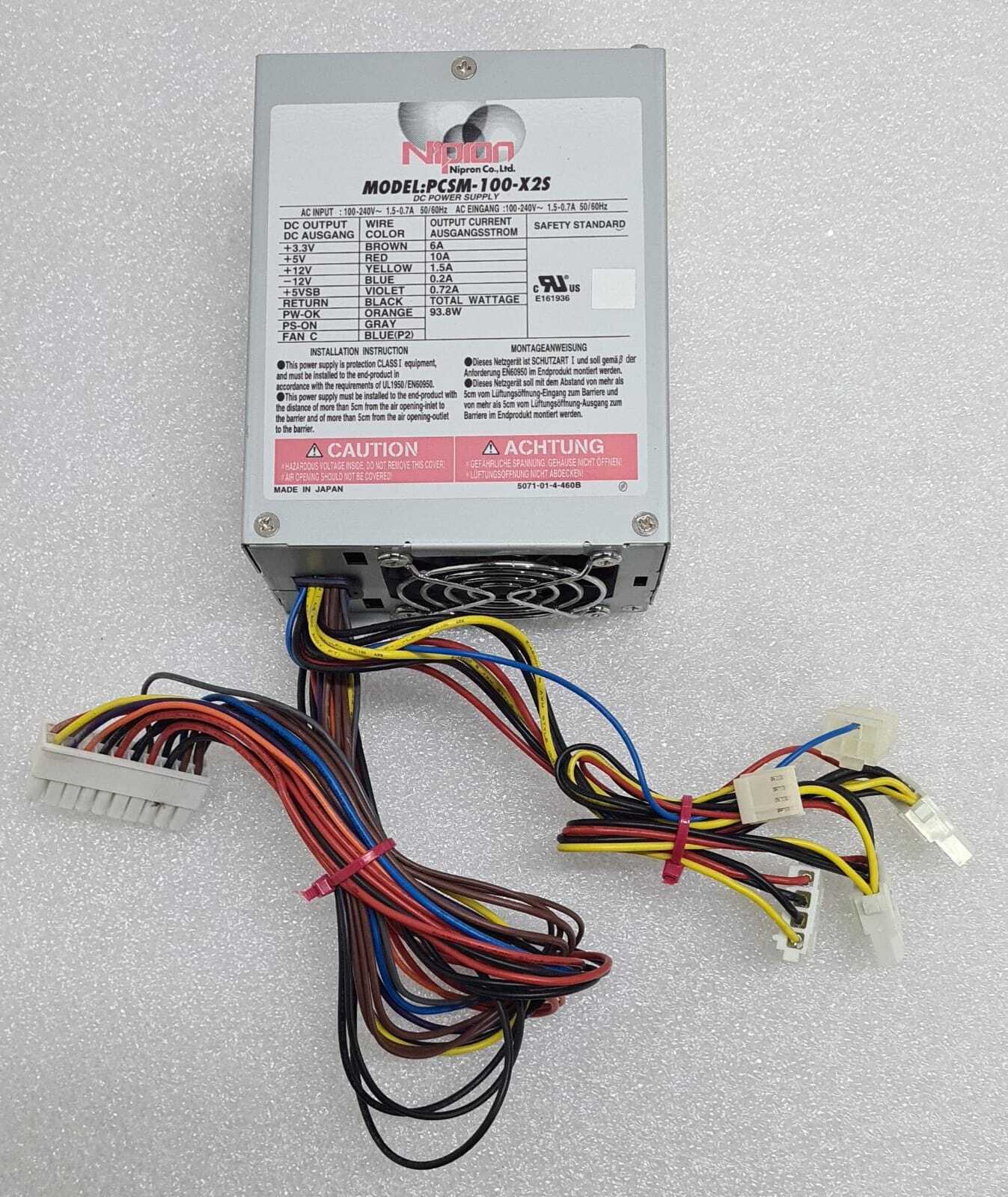 Nipron PCSM-100-X2S Power Supply 5071-01-4-460B